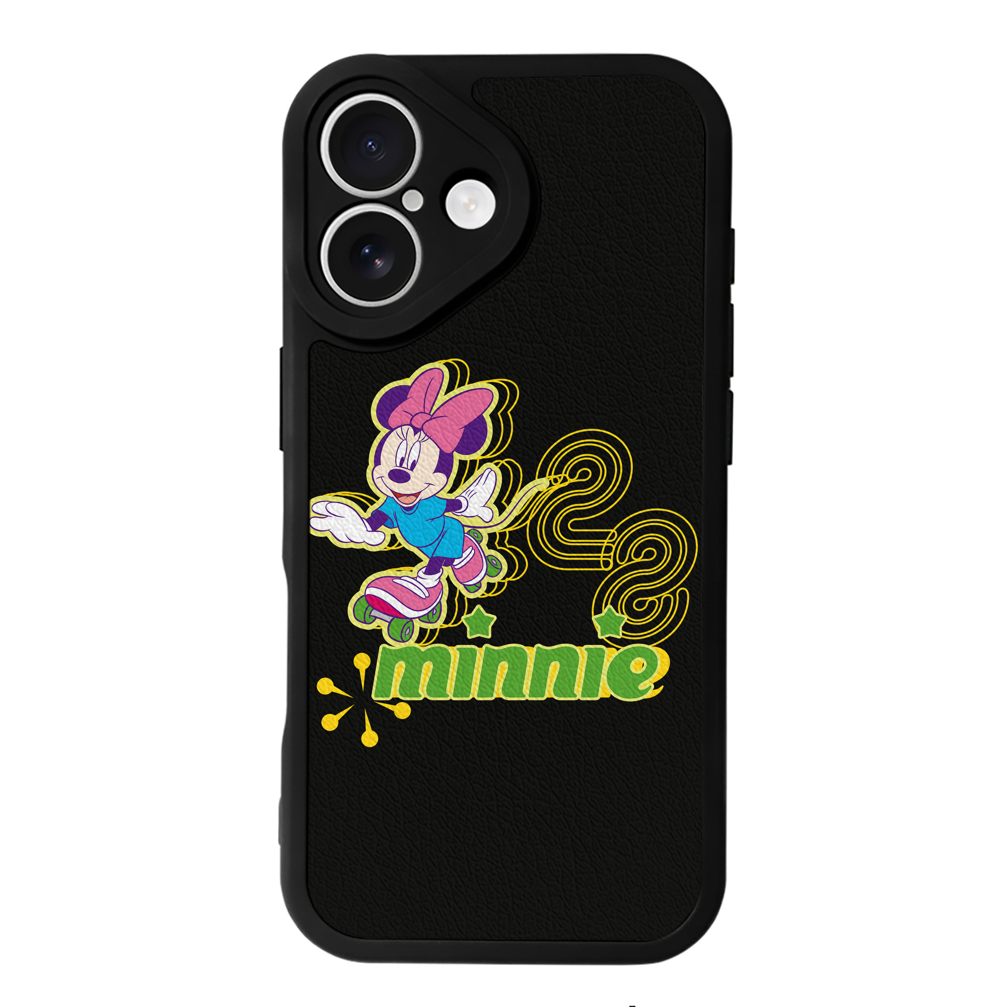 （画像用） ミッキーマウス Mickey Mouse 【iPhone 16シリーズ対応】シリコンスマホケース（レザー調） 材質：シリコン